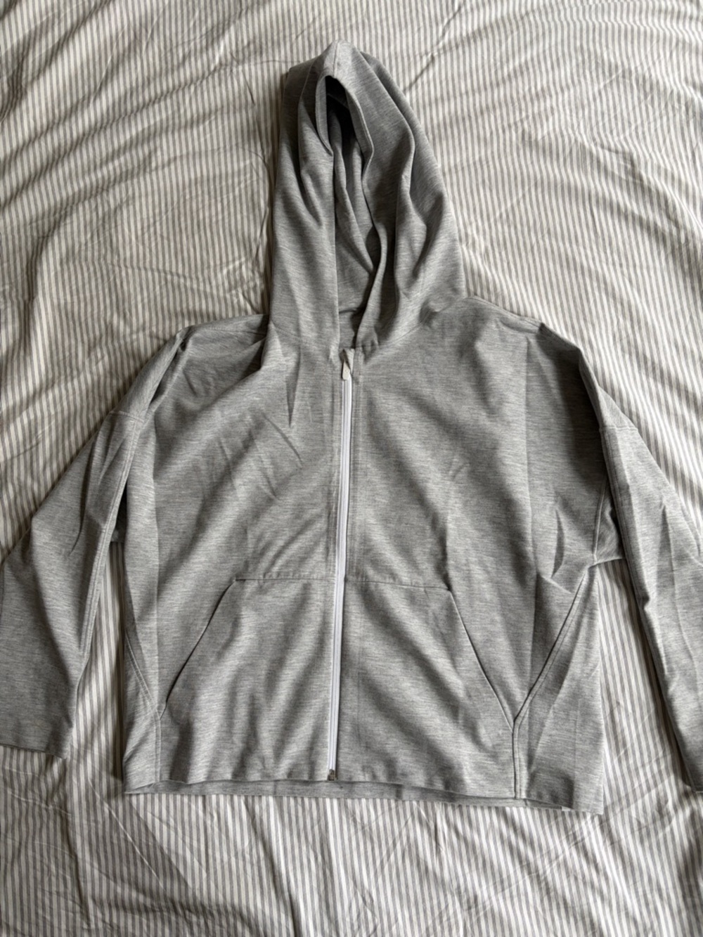 lululemon athletica Light Gray Full-Zip Hoodie